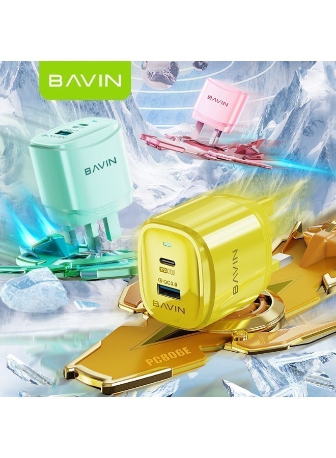 بافين شاحن سريع  PD20W+QC3.0 عالي الجودة وملون - Image 2